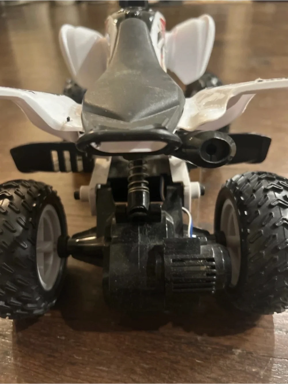 Yamaha White and Black Kids ATV Toy with Red Accents